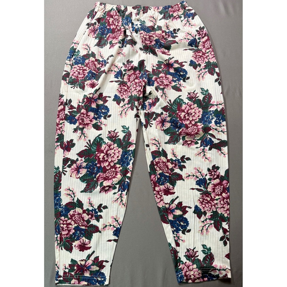 Solange Pajama Set Women‎ 18/20 Floral Print  Top Elastic Waist Lounge Deadstock - Picture 6 of 7